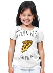 T-Shirt Fille Je peux pas j'ai pizza