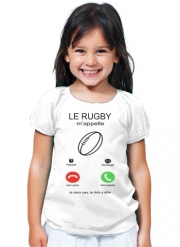 T-Shirt Fille Le rugby m'appelle