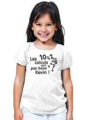 T-Shirt Fille Les calculs ne sont pas bon Kevin - Prénom personnalisable