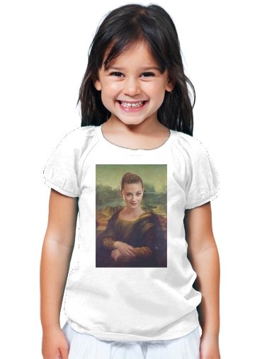 T-Shirt Fille Lili Reinhart Mashup Mona Lisa Joconde