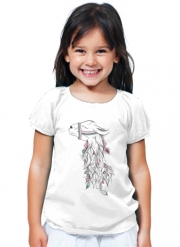 T-Shirt Fille Llama Heureux