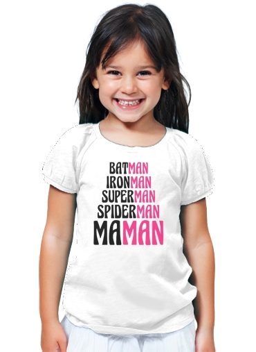 T-Shirt Fille Maman Super heros
