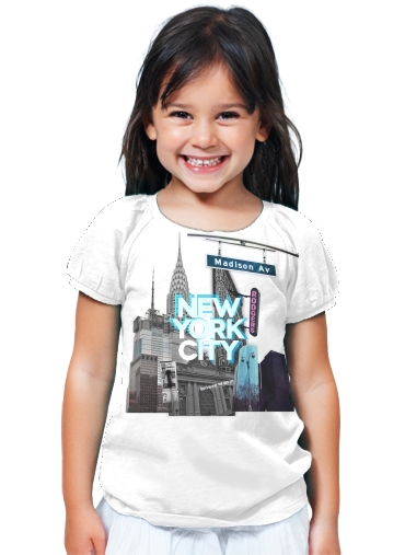 T-Shirt Fille New York City II [blue]