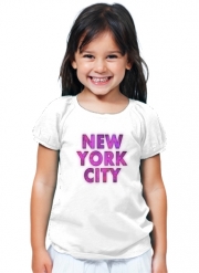 T-Shirt Fille New York City Broadway - Couleur rose 