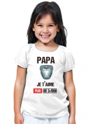T-Shirt Fille Papa je t'aime plus que 3x1000