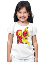 T-Shirt Fille Pikachu x Deadpool