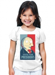 T-Shirt Fille ralph wiggum vote for president