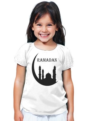T-Shirt Fille Ramadan Kareem Mubarak
