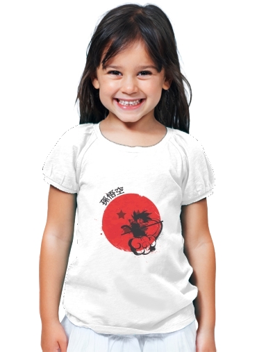 T-Shirt Fille Red Sun Young Monkey