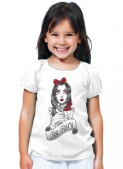 T-Shirt Fille Scary zombie Alice drinking tea