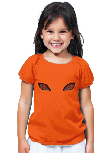 T-Shirt Fille Sharingan orange - Enfant - 370 x 507 jpeg 76kB