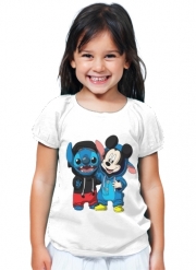 T-Shirt Fille Stitch x The mouse