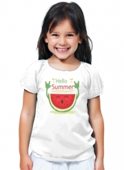 T-Shirt Fille Summer pattern with watermelon