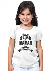 T-Shirt Fille Super maman avec super enfants