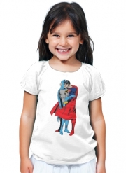 T-Shirt Fille Superman And Batman Kissing For Equality