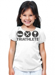 T-Shirt Fille Triathlète Apéro du sport