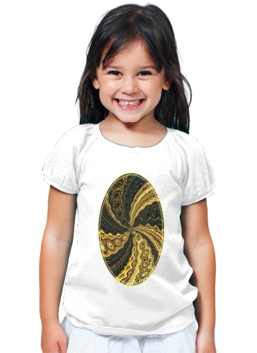 T-Shirt Fille Twirl and Twist black and gold
