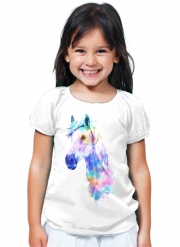 T-Shirt Fille Watercolor Cheval