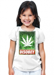 T-Shirt Fille Weed Cannabis Disobey