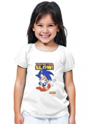T-Shirt Fille You're Too Slow - Sonic