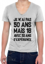 T-Shirt homme Col V 50 ans Cadeau anniversaire