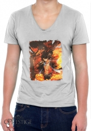 T-Shirt homme Col V Ace Fire Portgas