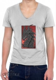T-Shirt homme Col V Aldouin Fire A dragon is born