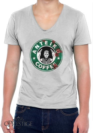 T-Shirt homme Col V Anteiku Coffee