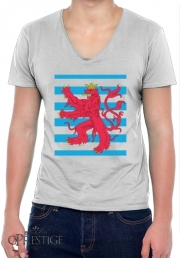 T-Shirt homme Col V Armoiries du Luxembourg