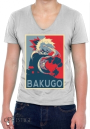 T-Shirt homme Col V Bakugo Katsuki propaganda art