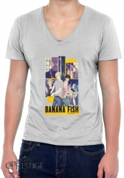 T-Shirt homme Col V Banana Fish FanArt