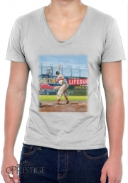 T-Shirt homme Col V Baseball Painting