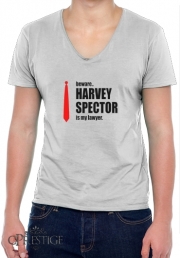 T-Shirt homme Col V Beware Harvey Spector is my lawyer Suits