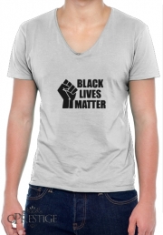T-Shirt homme Col V Black Lives Matter