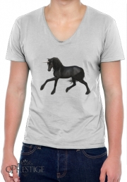 T-Shirt homme Col V Black Unicorn