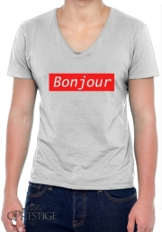 T-Shirt homme Col V Bonjour Vald