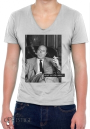 T-Shirt homme Col V Chirac Smoking What do you want