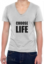 T-Shirt homme Col V Choose Life