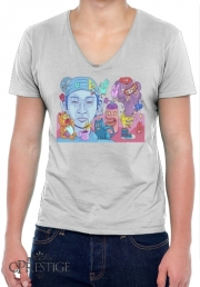 T-Shirt homme Col V Colorful and creepy creatures