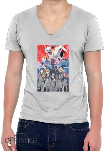 T-Shirt homme Col V darling in the franxx