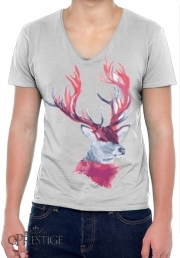 T-Shirt homme Col V Deer paint
