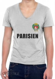 T-Shirt homme Col V Drapeau Paris