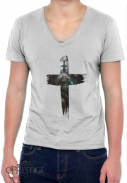 T-Shirt homme Col V Fantasy Art Vampire Allucard