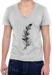 T-Shirt homme Col V Feather