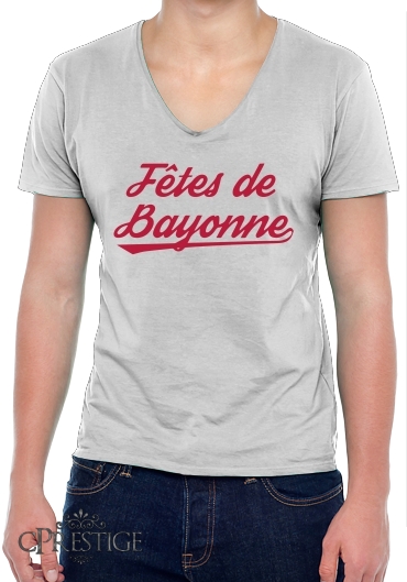 T-Shirt homme Col V Fêtes de Bayonne