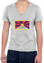 T-Shirt homme Col V Flag Of Tibet