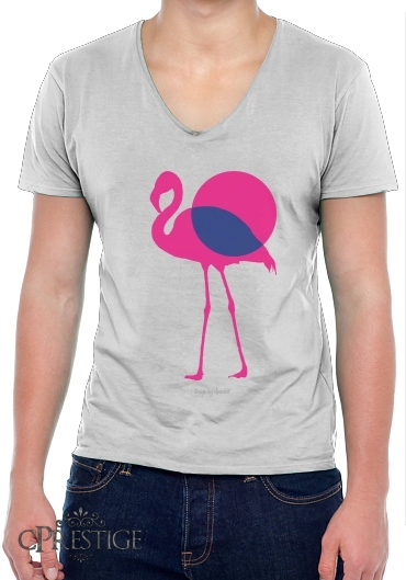 T-Shirt homme Col V FlamingoPOP