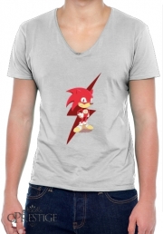 T-Shirt homme Col V Flash The Hedgehog