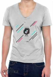 T-Shirt homme Col V Follow me on tiktok abstract