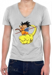T-Shirt homme Col V Goku Kid on Cloud GT